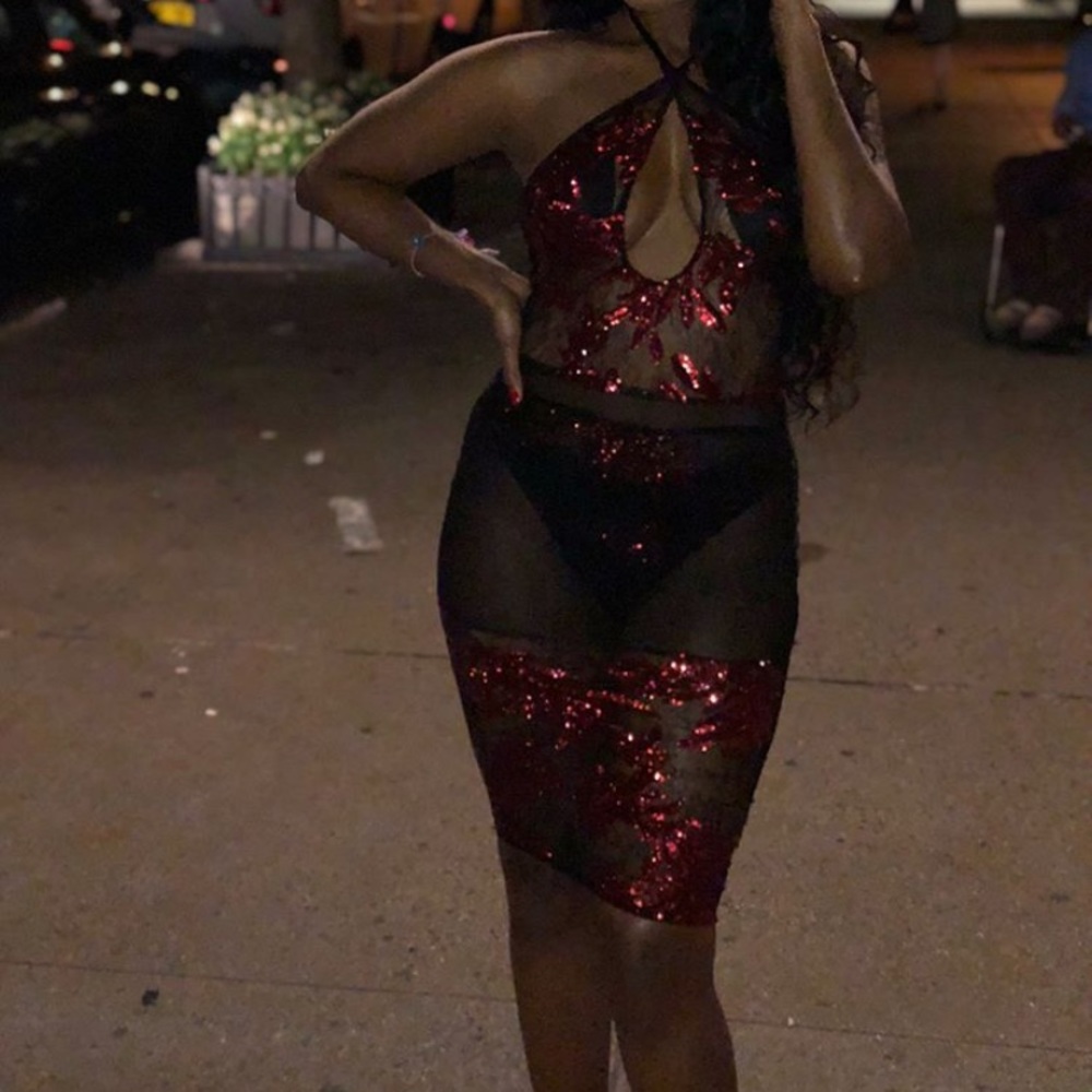 Sexy sheer dress